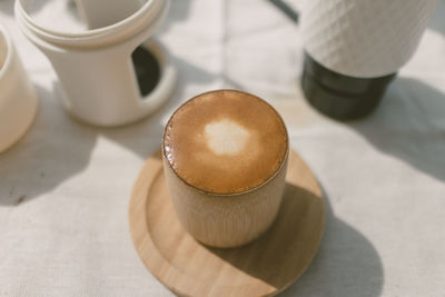 Close-up of coffee on table