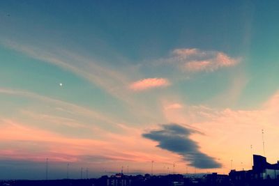 Sunset over city