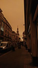 City street against sky
