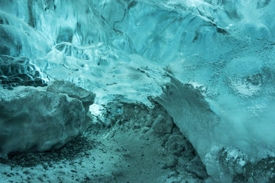 Inside ice cave in iceland