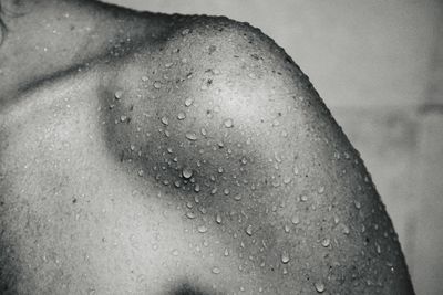 Close-up of wet woman