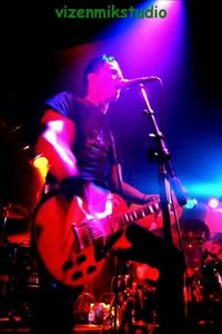 Firework display at night