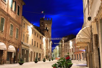 Illuminated city at night