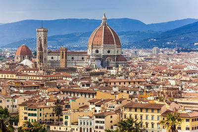 View of the beautiful city of florence from michelangelo square