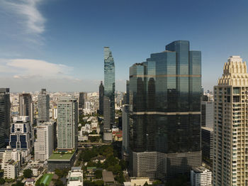 Modern cityscape of business district