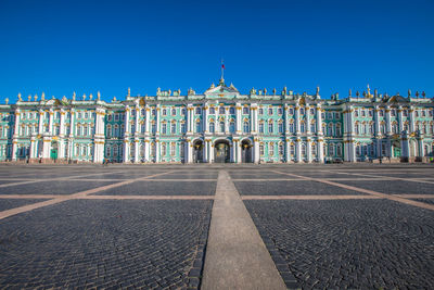 Building against blue sky