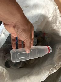 Close-up of hands working