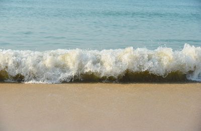 Waves rushing towards shore