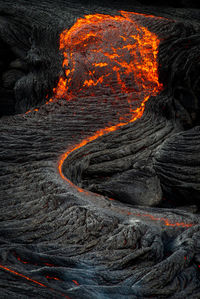 Full frame shot of lava stream