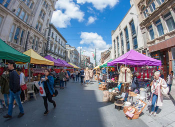 Group of people in market