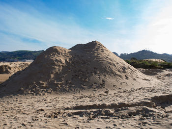 Scenic view of rocky mountains against sky