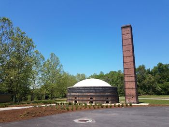 Built structure against clear blue sky