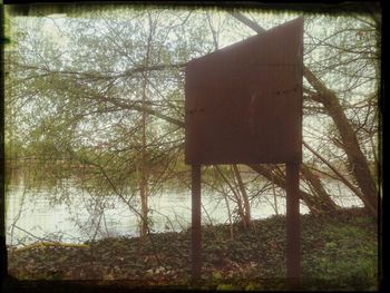 Built structure with trees in background