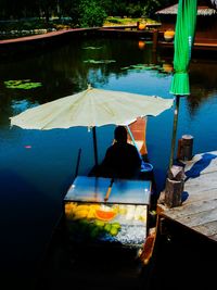 Man working in water