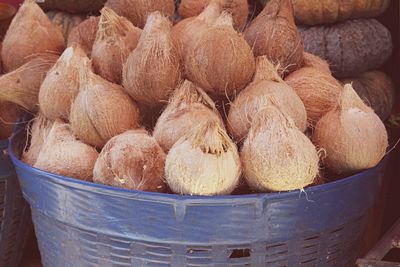 High angle view of walnuts