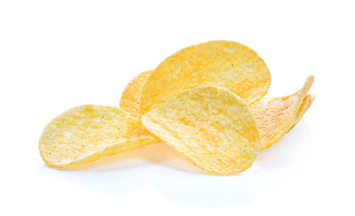 Close-up of lemon slice against white background