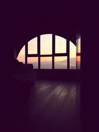 View of empty room through window
