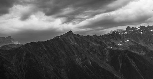 Scenic view of dramatic landscape against sky