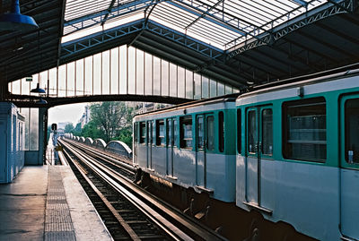 Train at railroad station platform