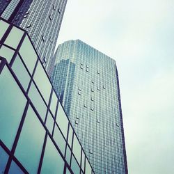 Low angle view of modern building against sky