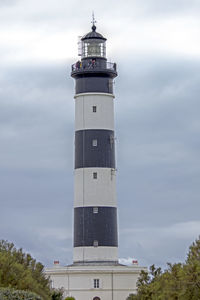 Low angle view of lighthouse against sky