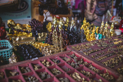 Buddha figurines for sale at market