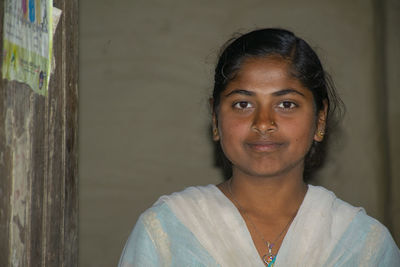 Portrait of young teenage girl from village, bihar india