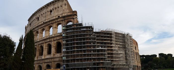 Low angle view of colosseum