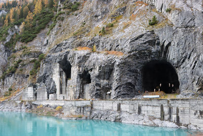 Rock formations in cave