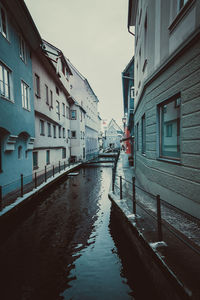 Canal amidst buildings in city