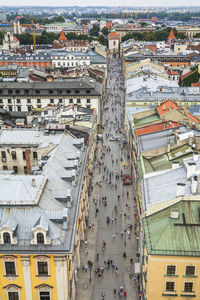 High angle view of cityscape