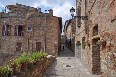 Footpath amidst old ruins