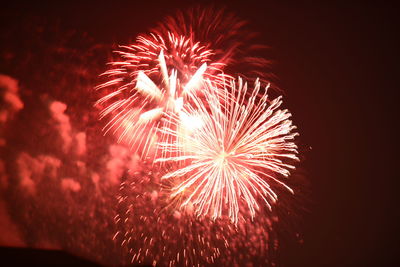 Low angle view of firework display