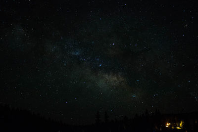 Low angle view of stars in sky at night