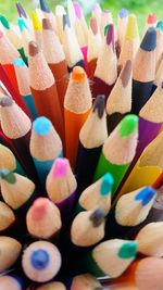 Full frame shot of multi colored pencils