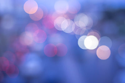 Defocused image of lights