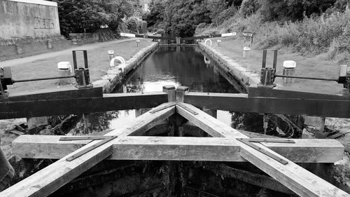 View of bridge over water