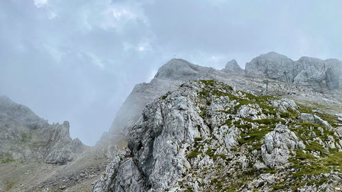 Panoramic view of mountains against sky