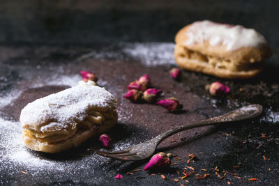 Close-up of food on table