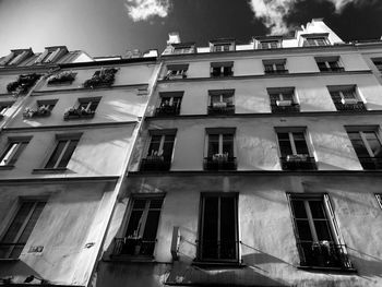 Low angle view of apartment building