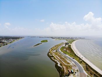 Panoramic view of beach against sky