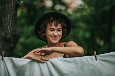 Portrait of a smiling young woman