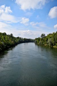 Scenic view of river against sky