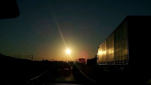 Road at sunset