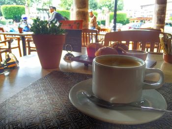 Close-up of coffee cup