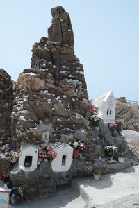 View of temple against clear sky