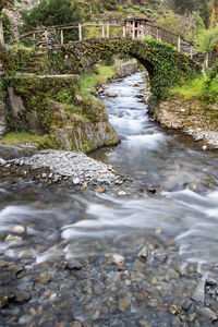 River flowing through rocks