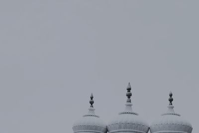 Low angle view of domes against clear sky