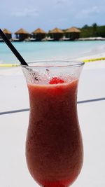 Close-up of drink on table