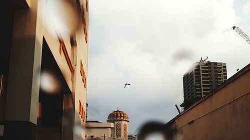 Low angle view of buildings in city